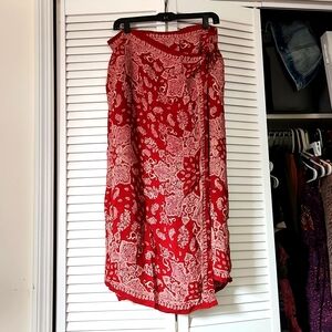 Paisley wrap skirt